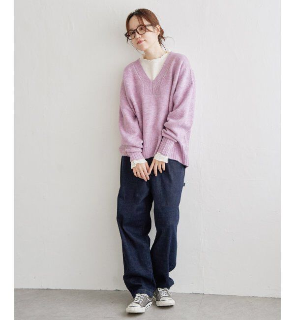 Lbc with Life「ラインVネックニットプルオーバー」|カーディガン|