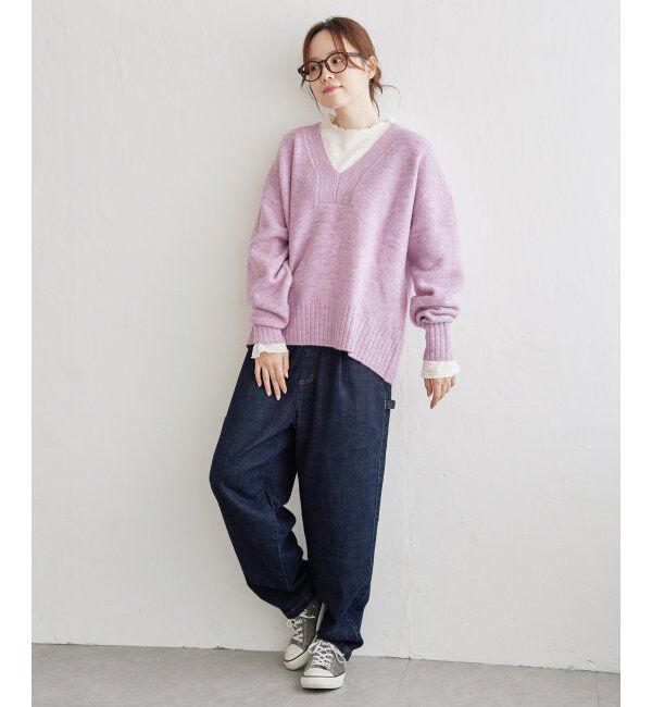 Lbc with Life「ラインVネックニットプルオーバー」|カーディガン|