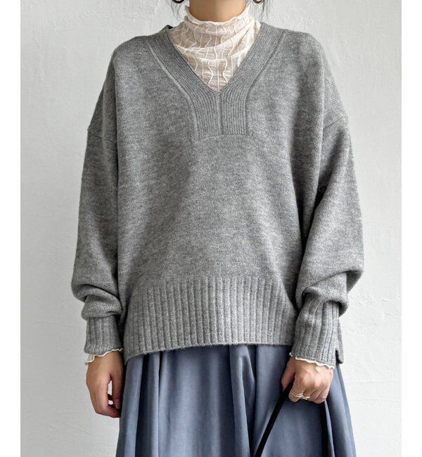 Lbc with Life「ラインVネックニットプルオーバー」|カーディガン|