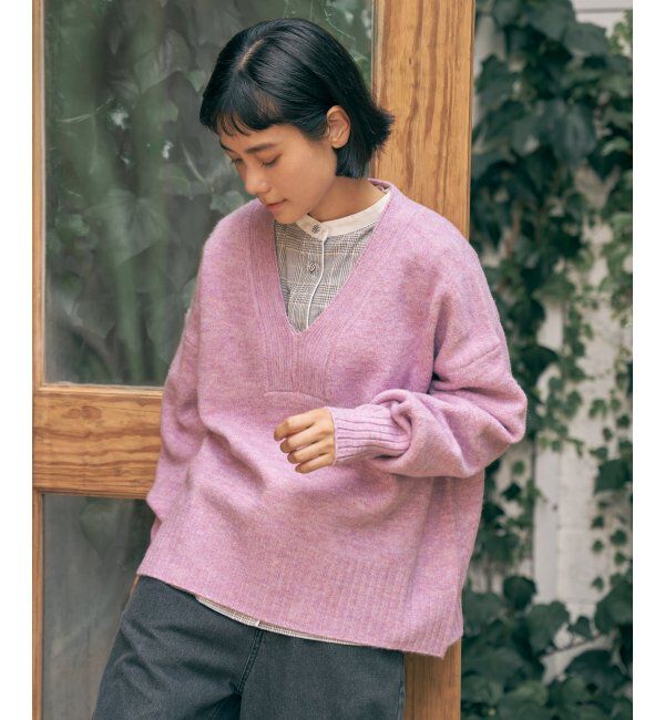 Lbc with Life「ラインVネックニットプルオーバー」|カーディガン|