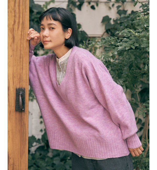 Lbc with Life「ラインVネックニットプルオーバー」|カーディガン|