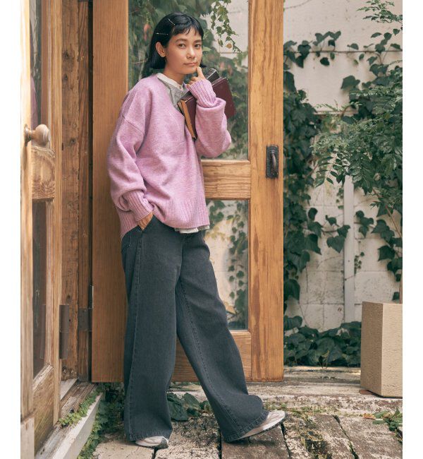 Lbc with Life「ラインVネックニットプルオーバー」|カーディガン|