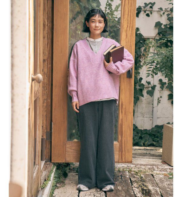 Lbc with Life「ラインVネックニットプルオーバー」|カーディガン|