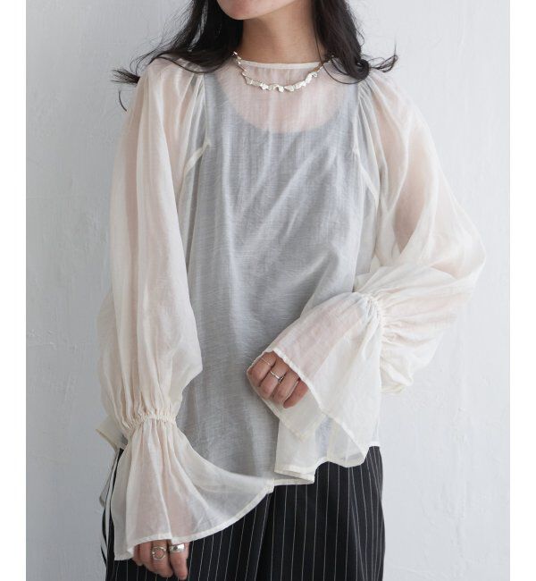 VENCE share style「袖フレアブラウス」|シャツ・ブラウス|ホワイト