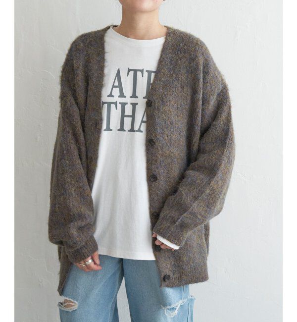 VENCE share style「ミックスVネック2WAYニットカーディガン」|カーディガン|