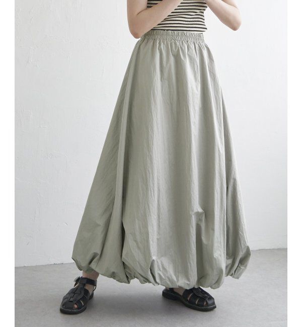VENCE share style「パールタフタバルーンスカート」|スカート|グレー