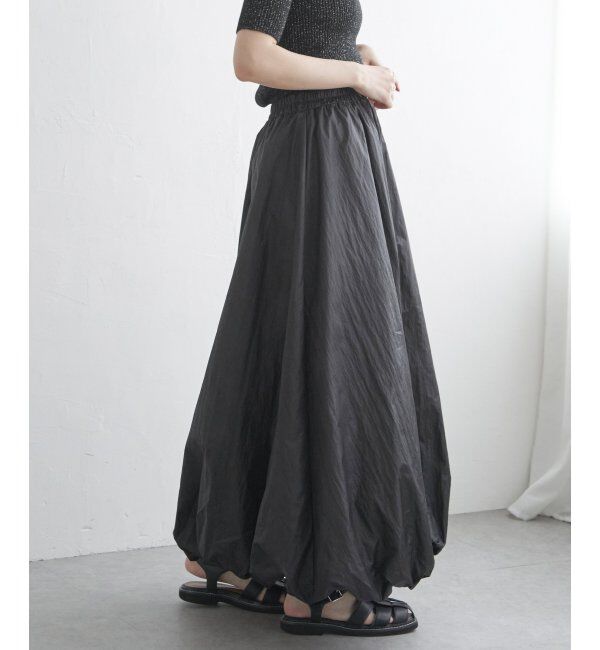 VENCE share style「パールタフタバルーンスカート」|スカート|ブラック