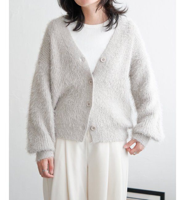 VENCE share style「ラメシャギーカーディガン」|カーディガン|