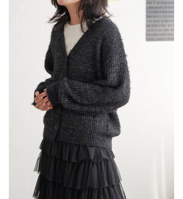 VENCE share style「ラメシャギーカーディガン」|カーディガン|