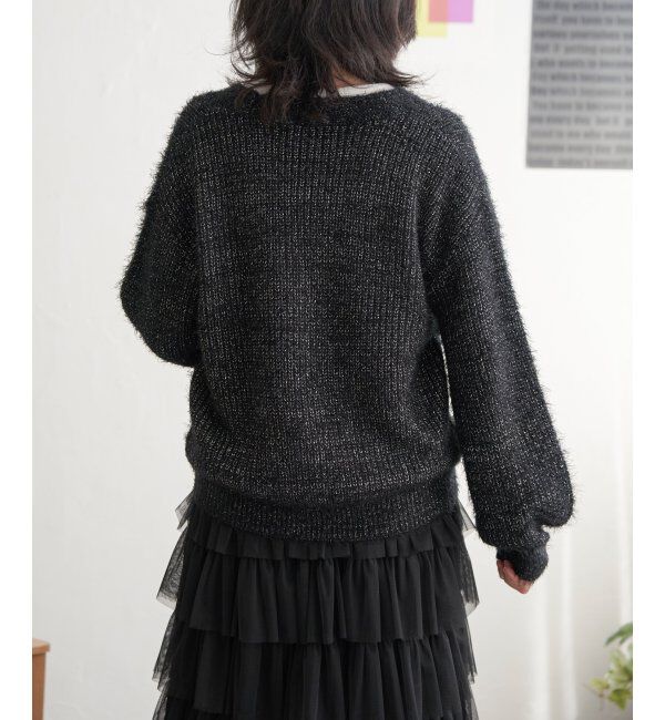 VENCE share style「ラメシャギーカーディガン」|カーディガン|