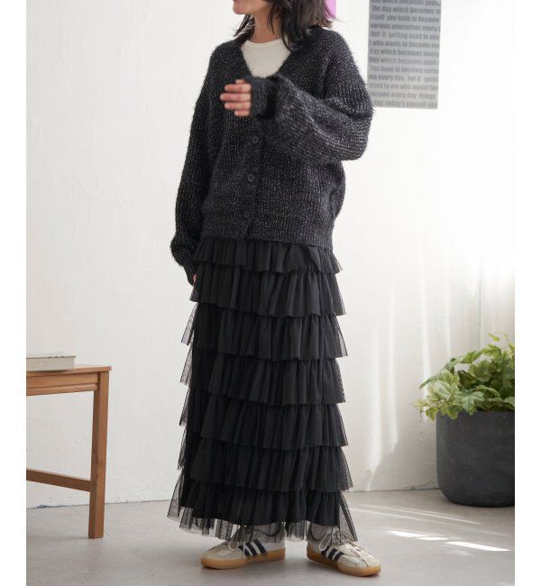 VENCE share style「ラメシャギーカーディガン」|カーディガン|
