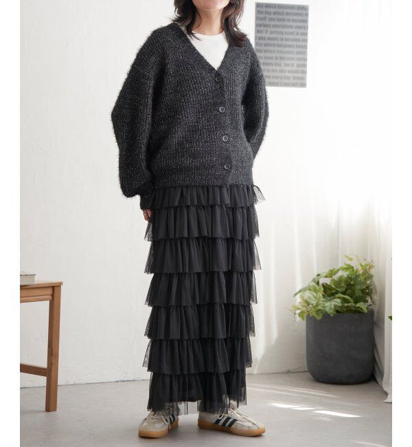 VENCE share style「ラメシャギーカーディガン」|カーディガン|