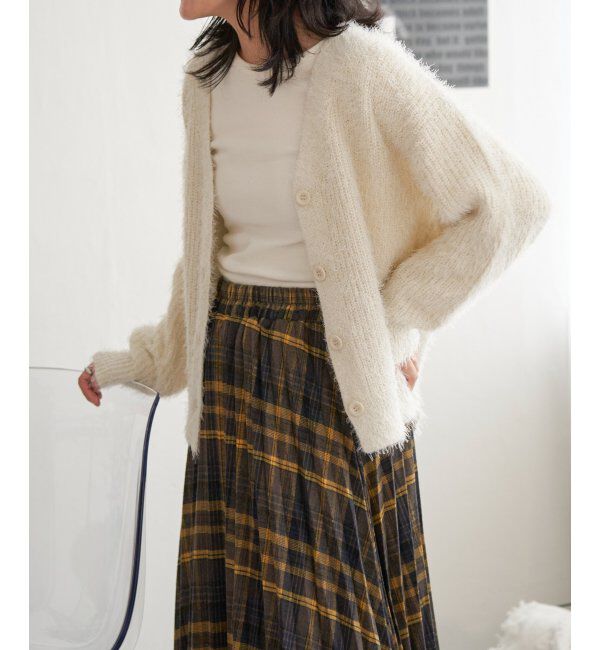 VENCE share style「ラメシャギーカーディガン」|カーディガン|