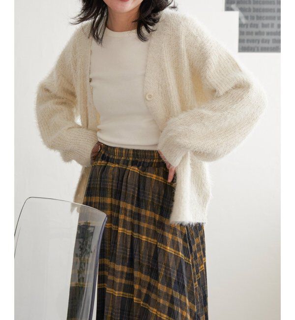 VENCE share style「ラメシャギーカーディガン」|カーディガン|
