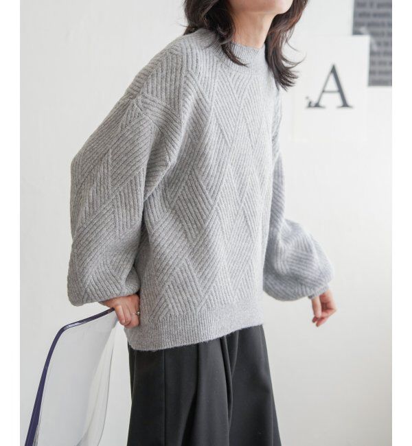 VENCE share style「ブークレダイヤ柄ニット」|ニット・セーター|