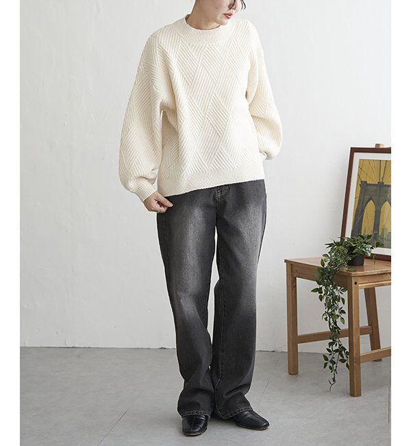 VENCE share style「ブークレダイヤ柄ニット」|ニット・セーター|
