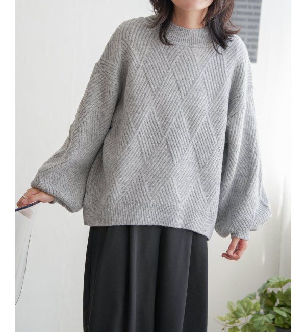 VENCE share style「ブークレダイヤ柄ニット」|ニット・セーター|