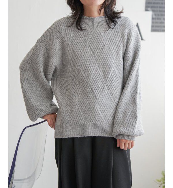 VENCE share style「ブークレダイヤ柄ニット」|ニット・セーター|