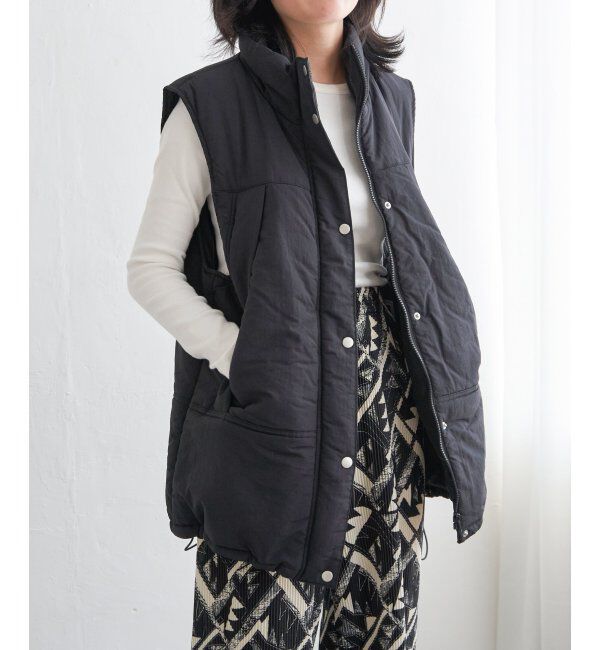 VENCE share style「ナイロン中綿ベスト」|その他|ブラック