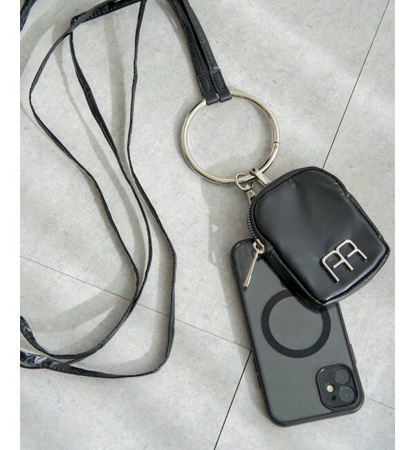 VENCE share style「ポーチ付きラインストラップ」|ネックレス|ブラック