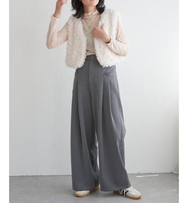 VENCE share style「プードルファーショートベスト」|その他|