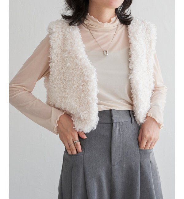 VENCE share style「プードルファーショートベスト」|その他|