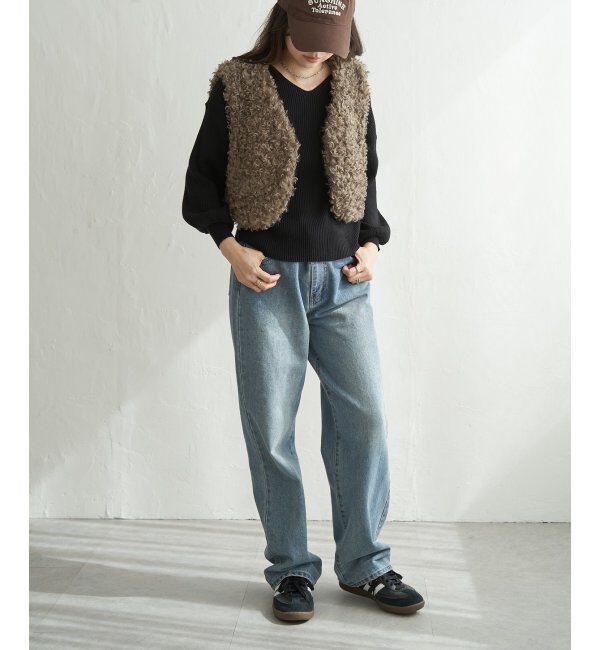 VENCE share style「プードルファーショートベスト」|その他|