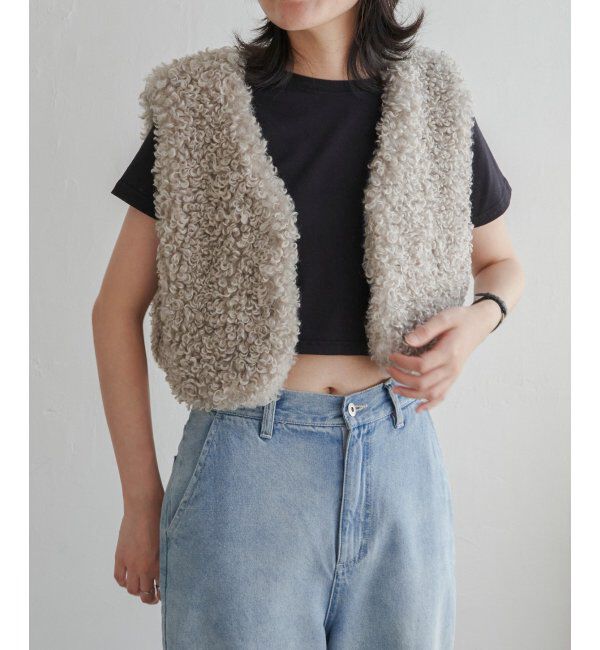 VENCE share style「プードルファーショートベスト」|その他|