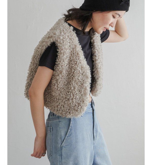 VENCE share style「プードルファーショートベスト」|その他|