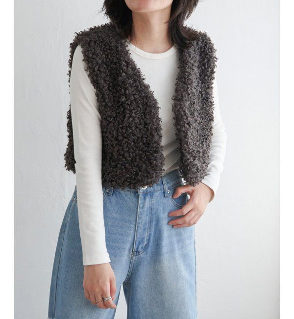 VENCE share style「プードルファーショートベスト」|その他|