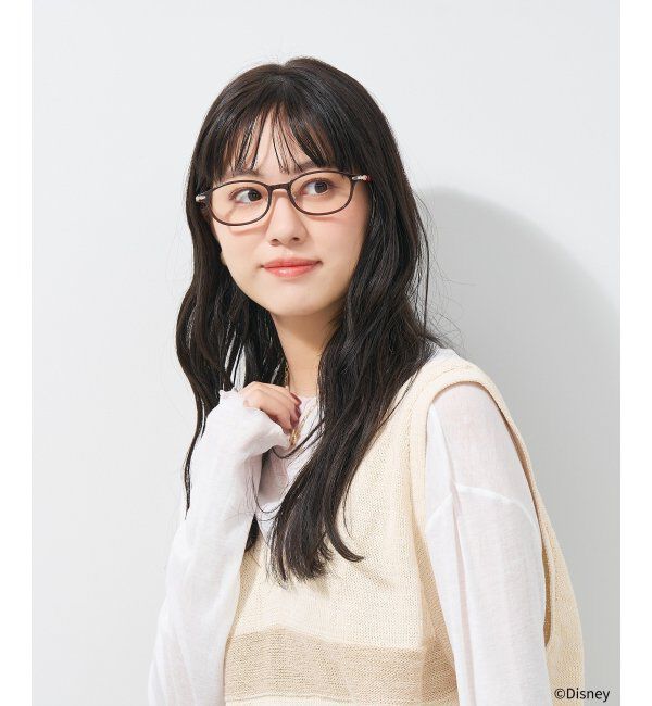  「ウェリントン型 メガネ Disney PRINCESS 白雪姫 (カジュアルライン) ディズニープリンセス レンズ交換券付」|メガネ|