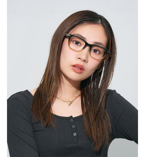  「ウェリントン型 メガネ | レザー調 ラバーテンプル ズレ落ち防止 メンズ ビジネス レンズ交換券付」|メガネ|