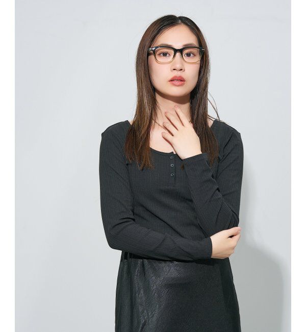  「ウェリントン型 メガネ | レザー調 ラバーテンプル ズレ落ち防止 メンズ ビジネス レンズ交換券付」|メガネ|