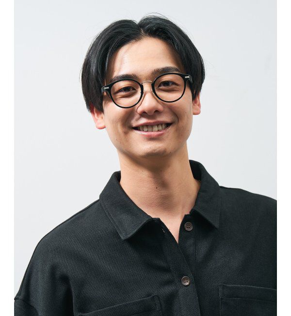  「ボストン型 メガネ | レザー調 ラバーテンプル 眼鏡 伊達メガネ 度付き CLASSIC レンズ交換券付」|メガネ|