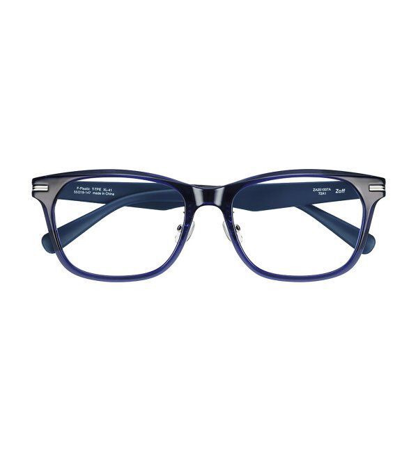  「ウェリントン型 メガネ | レザー調 ラバーテンプル 眼鏡 伊達メガネ 度付き CLASSIC レンズ交換券付」|メガネ|