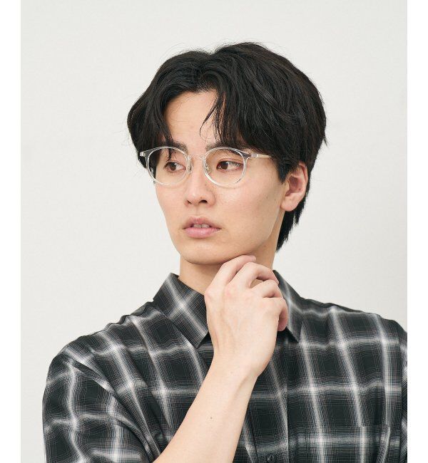  「ボストン型 メガネ｜クリアカラー｜伊達メガネ 度付きメガネ｜ユニセックス  レンズ交換券付」|メガネ|