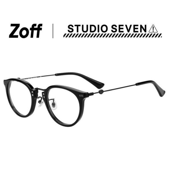  「Zoff｜STUDIO SEVEN｜ボストン型 メガネ プラスチック&times;メタル｜伊達メガネ 度付きメガネ レンズ交換券付」|メガネ|