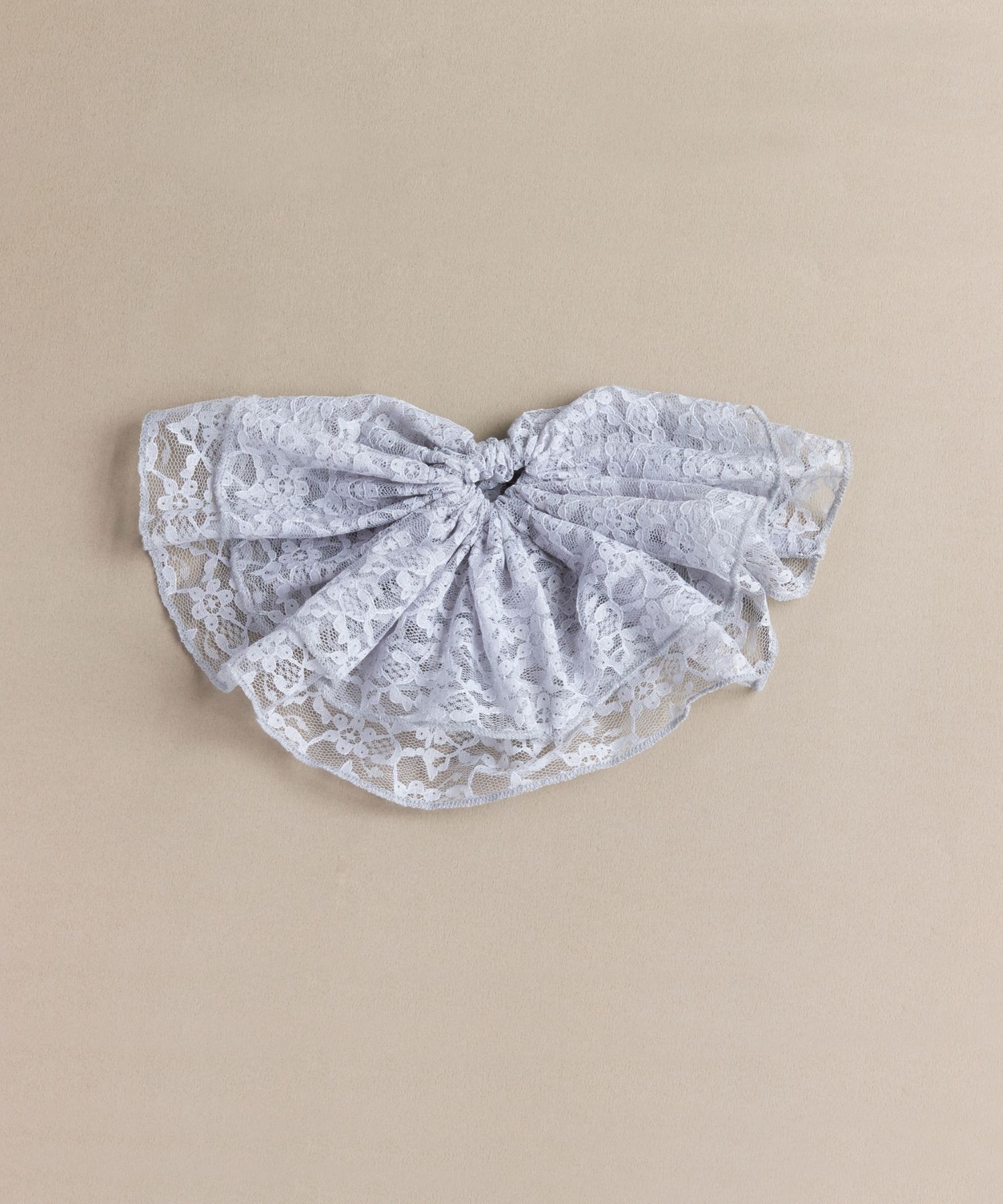 Phoebe「ビッグフリルシュシュ　ブルー」|ヘアゴム・シュシュ|