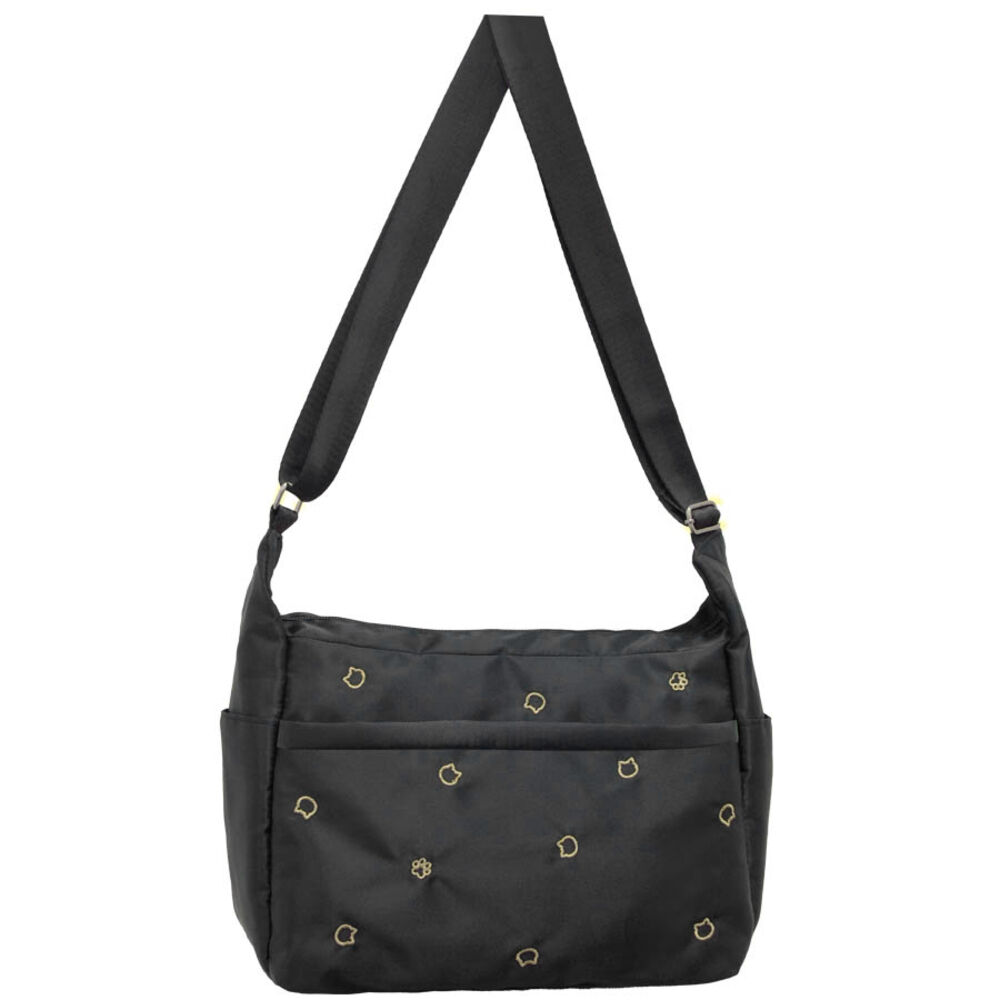 BACKYARD FAMILY「ショルダーバッグ 刺? 猫 通販 ショルダーバック ショルダー 肩掛け ななめ掛け 斜めかけ」|ショルダー・メッセンジャー|ブラック1