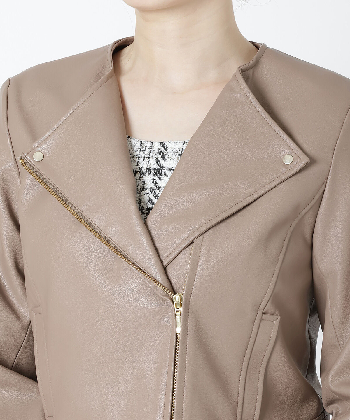 WILLSELECTION「ノーカラーライダースジャケット」|ライダースジャケット|