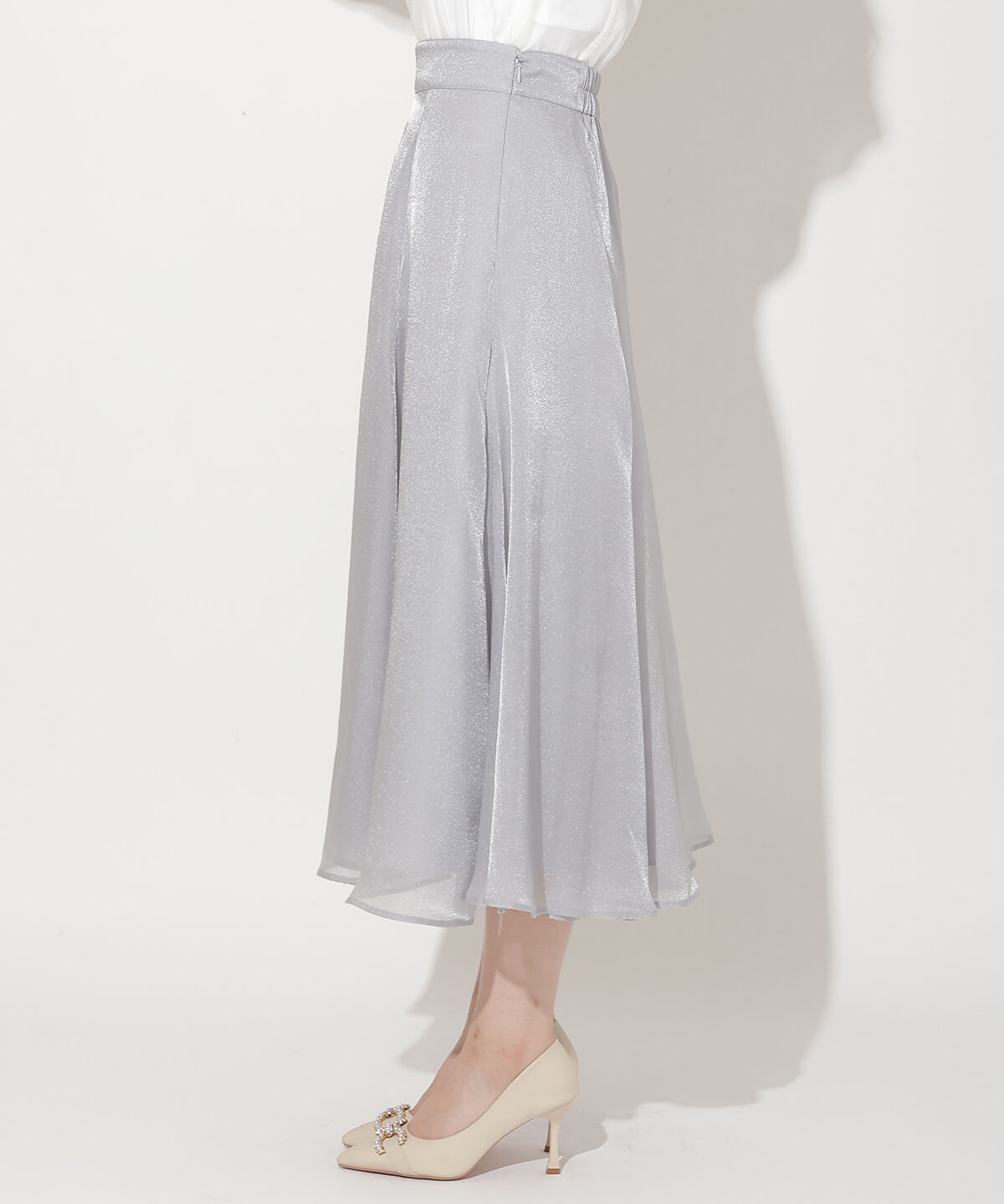 WILLSELECTION「シャイニーフレアスカート」|フレア|