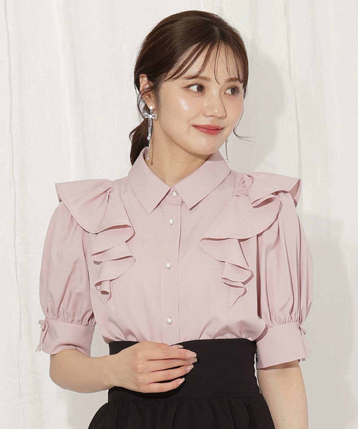 WILLSELECTION「スリーブリボンブラウス」|シャツ・ブラウス|ピンク