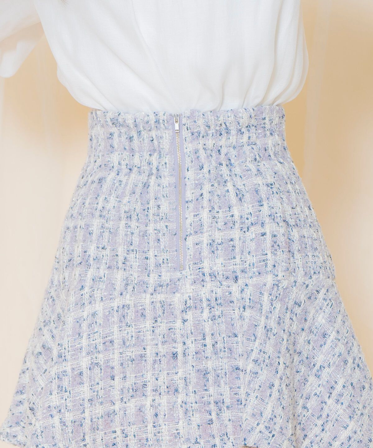 WILLSELECTION「MIXツイードフレアヘムスカート」|フレア|