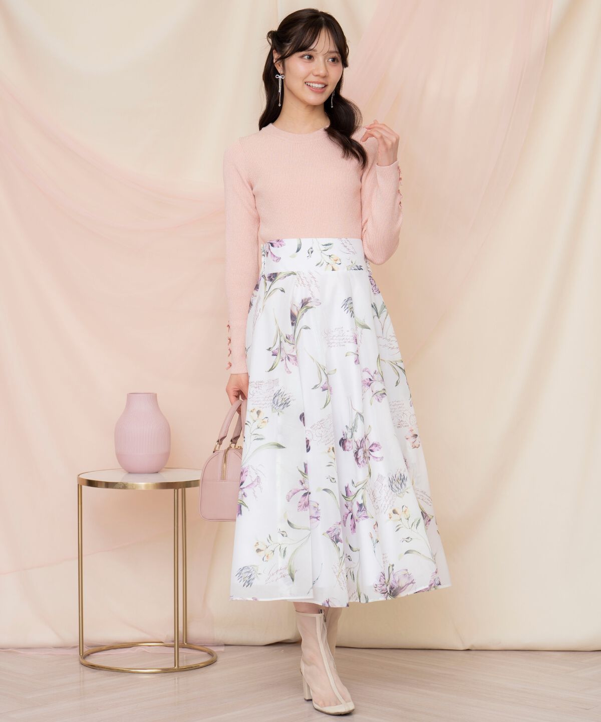 WILLSELECTION「袖リボンボトルネックニット」|ニット・セーター|