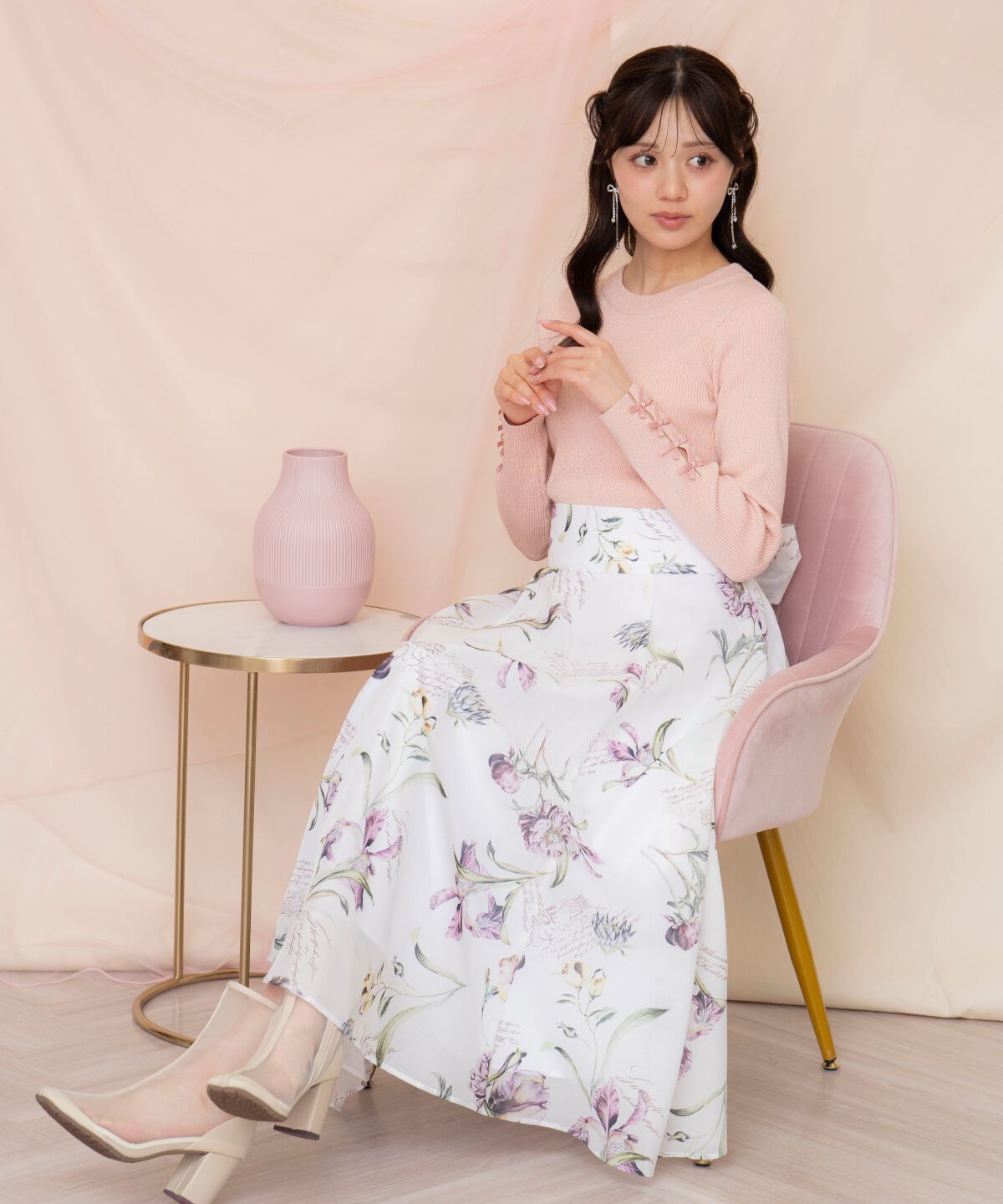 WILLSELECTION「袖リボンボトルネックニット」|ニット・セーター|