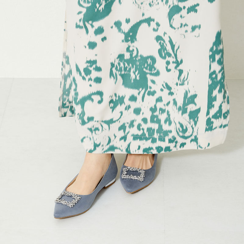 ORiental TRaffic「【アウトレット価格】メタリックヒールビジューパンプス/31126」|パンプス|