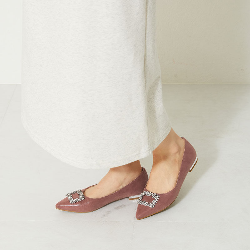 ORiental TRaffic「【アウトレット価格】メタリックヒールビジューパンプス/31126」|パンプス|