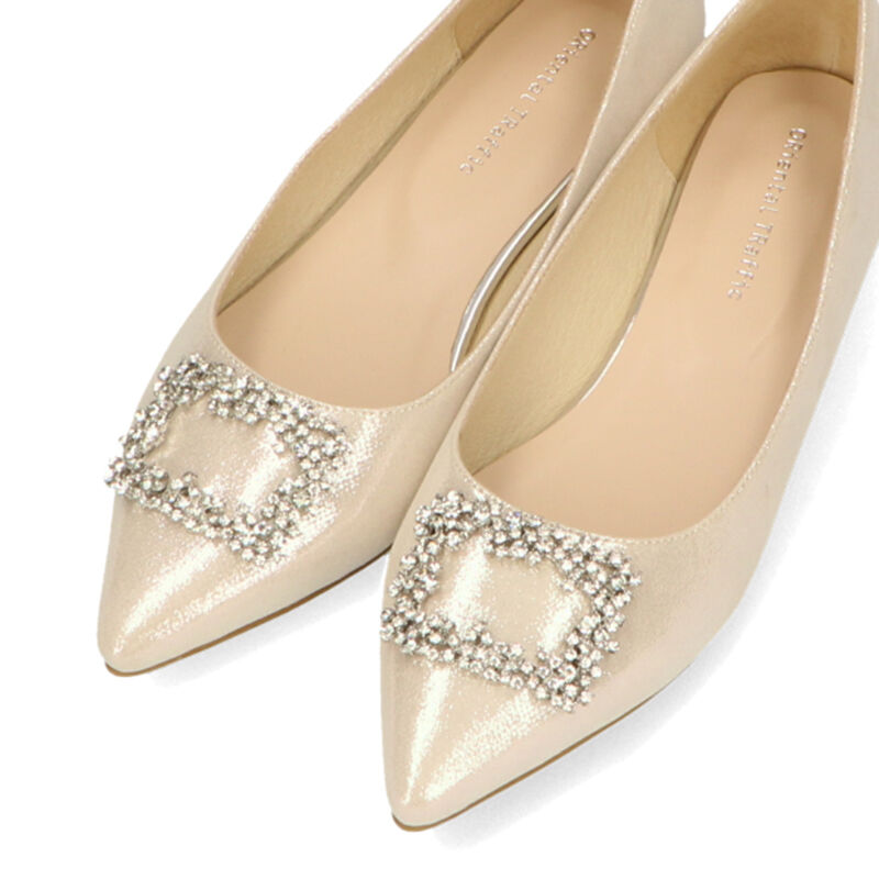 ORiental TRaffic「【アウトレット価格】メタリックヒールビジューパンプス/31126」|パンプス|