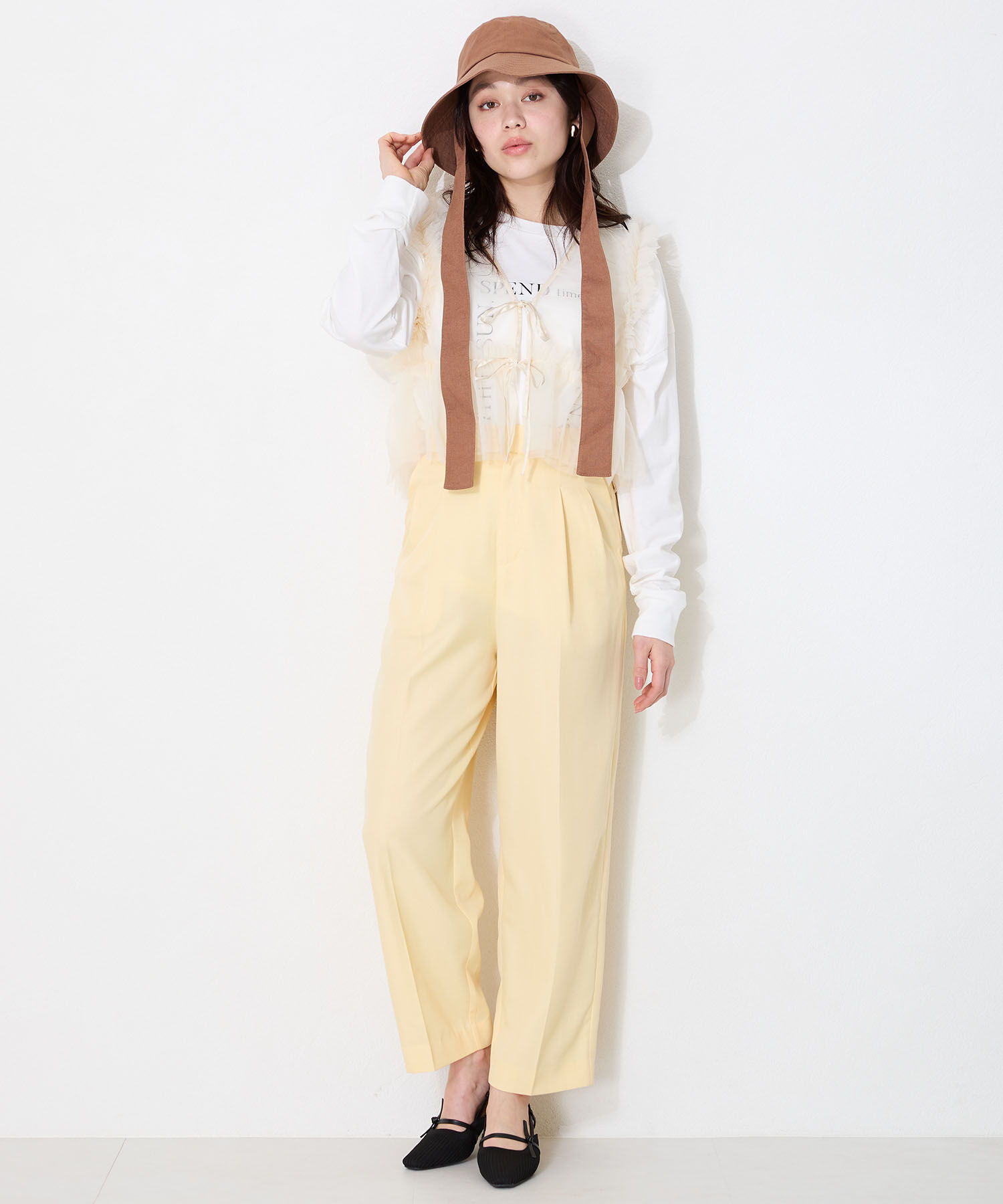 ORiental TRaffic「●2025春夏新作●リブニット細ストラップパンプス/51114 人気 トレンド 売れてる パンプス ニット」|パンプス|