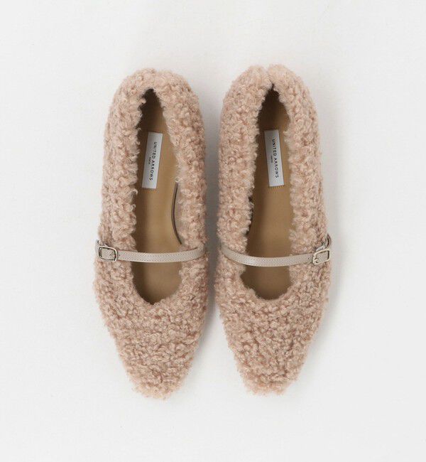 UNITED ARROWS「フェイクファー フラットパンプス」|パンプス|